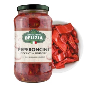 Ostra papryka/krążki w oleju 1700ml Delizia 2000